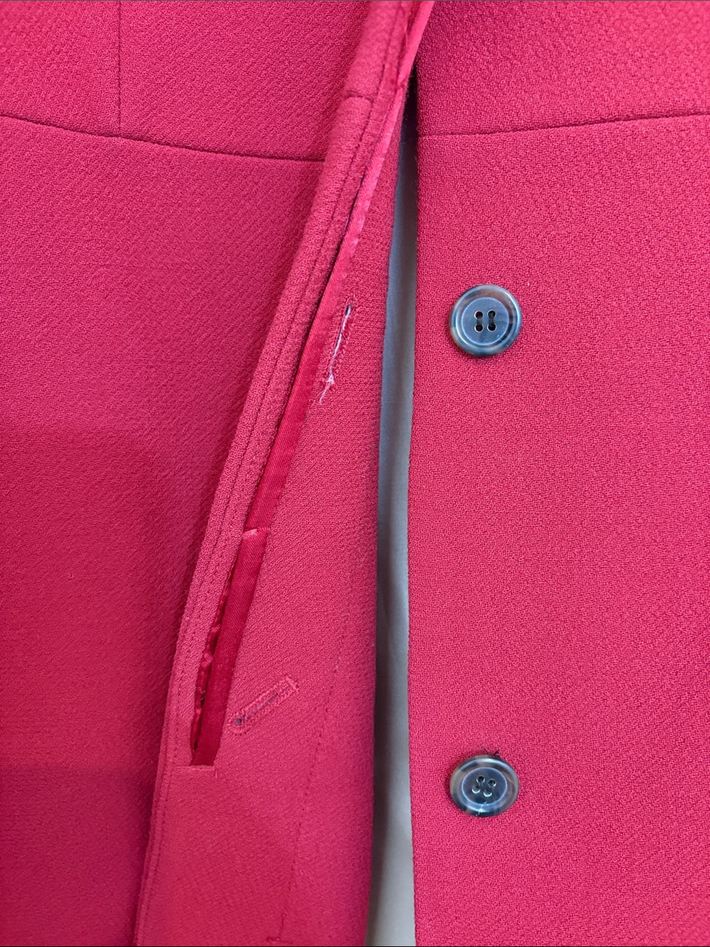 J. Crew Women's Classic Red Wool Pea Coat - Picture 5 of 7